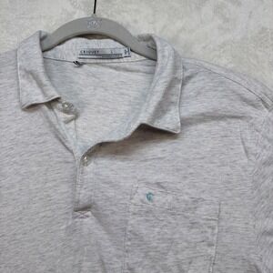 Criquet Players Shirt Polo Light Gray Pocket Golf Shirt Men's Large